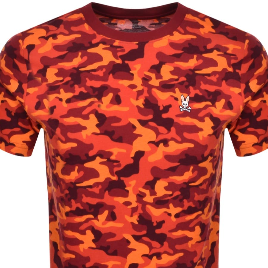 Alternative Image for ProductPsycho Bunny Camouflage Crew Neck T Shirt Burgundy2
